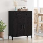 vidaXL Bufet cu sertar Stejar Negru 69, 5 x 34 x 90 cm Lemn compozit GartenMobel Dekor (882292) Comoda