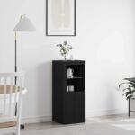 vidaXL Bufet LED Stejar Negru 41 x 37 x 100 cm Lemn compozit GartenMobel Dekor (863041) Comoda