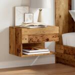 vidaXL Noptiere de perete, 2 buc. , lemn învechit GartenMobel Dekor (856821)
