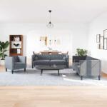 vidaXL Canapea pentru living 3 pcs Gri închis 194 x 74, 5 x 70, 5 cm GartenMobel Dekor (3385868) Canapea