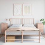 vidaXL Noptiere, 2 buc. , roz, 36x39x68 cm, otel laminat la rece GartenMobel Dekor (843081)