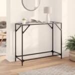 vidaXL Masuta de cafea, blat din sticla transparenta, 98x35x81 cm otel GartenMobel Dekor (846020)