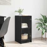 vidaXL Bufet Stejar negru 35 x 37 x 76 cm Lemn compozit GartenMobel Dekor (882897) Comoda