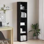 vidaXL Dulap de carti din stejar negru 40x30x189 cm, lemn stratificat GartenMobel Dekor (862469) Biblioteca