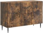 vidaXL Bufet cu sertar Stejar fumuriu 89 x 34, 5 x 60 cm Lemn prelucrat GartenMobel Dekor (894890) Comoda