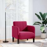 vidaXL Canapea Scaun cu cotiere Vin Rosu 54 cm catifea GartenMobel Dekor (4100582)