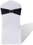 vidaXL Funda elastica decorativa scaun, catarama diamante, negru, 25 buc. GartenMobel Dekor (130346)