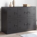 vidaXL Servanta, negru, 99x39x73 cm, otel GartenMobel Dekor (841793) Comoda