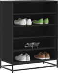 vidaXL Pantofar, negru, 75x38x97, 5 cm, lemn prelucrat/metal GartenMobel Dekor (3300870) Pantofar