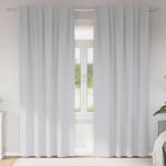 vidaXL Perdele Opaque cu Inel 2 pcs Gri Deschis 225 x 140 cm Poliester GartenMobel Dekor (4107460)