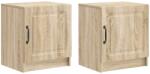 vidaXL Set 2 noptiere din lemn prelucrat, stejar sonoma, 43x34, 5x47 cm (895720)