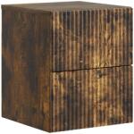 vidaXL Dulap de noapte suspendat, stejar fumuriu, 2 sertare, 33x34, 5x40 cm (898475)