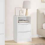 vidaXL Noptiera cu sertar Alb 40 x 30 x 467 cm Lemn compozit GartenMobel Dekor (888907)