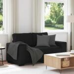vidaXL Canapea cu 2 locuri, neagra, 160x77x82 cm, material textil GartenMobel Dekor (4105158) Canapea