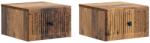 vidaXL Set 2 noptiere suspendate, lemn vechi, 33x34, 5x20 cm, montare pe perete (897932)
