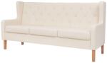 vidaXL Canapea cu 3 locuri, material textil, alb crem GartenMobel Dekor (245451) Canapea