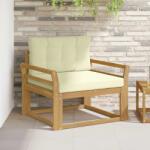 vidaXL Canapea Medie pentru Exterior Poliester Alb GartenMobel Dekor (3439009) Canapea