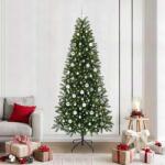 vidaXL Brad de Craciun artificial cu 300 LED Verde 210 cm PE si PVC GartenMobel Dekor (3397372)