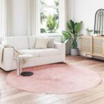 vidaXL Covor din Lana Faux Tafalla Roz Ø 200 cm Poliester GartenMobel Dekor (42021561) Covor