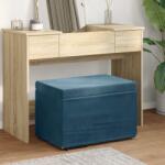 vidaXL Taburet albastru 61 x 41 x 40 cm Catifea si lemn stratificat GartenMobel Dekor (876764)