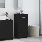 vidaXL Set dulap baie TULUM Negru 37 x 31, 5 x 82 cm Lemn compozit GartenMobel Dekor (880342)