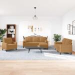 vidaXL Set de canapele cu perne/rulouri, 4 piese, maro, catifea GartenMobel Dekor (3278388) Canapea