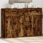 vidaXL Comode, 2 buc. , stejar fumuriu, 60x30x84 cm, lemn compozit GartenMobel Dekor (3276599) Comoda