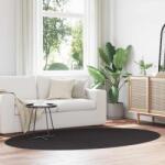 vidaXL Covor oval negru 160x230 cm, antiderapant, poliester, Huarte (4103653) Covor
