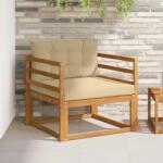 vidaXL Canapea Medie pentru Exterior Lemn Solid de Acacia natural GartenMobel Dekor (3436255) Canapea