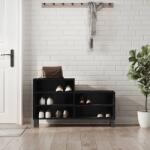 vidaXL Pantofar, negru, 102x36x60 cm, lemn compozit GartenMobel Dekor (831397) Pantofar