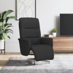 vidaXL Fotoliu rabatabil cu suport de picioare, negru, textil GartenMobel Dekor (356563)