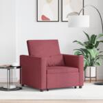 vidaXL Sofa pat 3 în 1 convertibil din tesatura bordou GartenMobel Dekor (42002687)