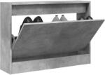 vidaXL Pantofar, gri beton, 80x21x57 cm, lemn prelucrat GartenMobel Dekor (839913) Pantofar