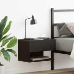 vidaXL Noptiera suspendata stejar negru, 1 sertar, 46 x 30 x 30 cm, lemn compozit (862734)