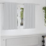 vidaXL Perdele Opaque cu Inel 2 pcs Gri Deschis 140 x 140 cm Poliester GartenMobel Dekor (4107458)
