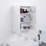 vidaXL Dulap de baie cu oglinda, alb stralucitor, 60x15x75 cm, MDF GartenMobel Dekor (331525)