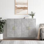vidaXL Dulap cu montaj pe perete, 2 buc, gri beton, 69, 5x34x90 cm GartenMobel Dekor (3195615) Comoda