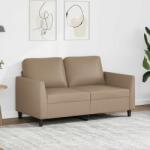 vidaXL Canapea cu 2 locuri, cappuccino, 120 cm, piele ecologica GartenMobel Dekor (359332) Canapea