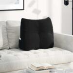 vidaXL Perna pentru spate Negru 60 x 24 x 50 cm Catifea GartenMobel Dekor (42014406)