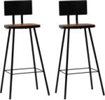 vidaXL Scaune de bar, 2 buc. , lemn masiv reciclat GartenMobel Dekor (245390)