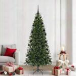 vidaXL Brad de Craciun artificial cu 300 LED Verde 210 cm PE si PVC GartenMobel Dekor (3397368)