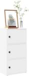 vidaXL Biblioteca, alb, 40x24x77 cm, lemn prelucrat GartenMobel Dekor (860364) Biblioteca