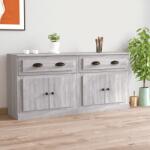 vidaXL Servante, 2 buc. , sonoma gri, lemn prelucrat GartenMobel Dekor (3185269) Comoda
