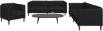 vidaXL Set de canapele, 3 piese, negru, textil GartenMobel Dekor (3209231) Canapea