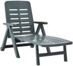 vidaXL Sezlong pliabil, verde, plastic GartenMobel Dekor (48755)