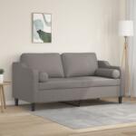 vidaXL Canapea cu 2 locuri cu pernute, gri taupe, 140 cm, textil GartenMobel Dekor (3200852) Canapea