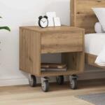 vidaXL Noptiera Stejar Artizanal 40, 5 x 40 x 48 cm Lemn compozit GartenMobel Dekor (891070)