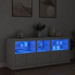 vidaXL Servanta cu lumini LED, alb, 162x37x67 cm GartenMobel Dekor (3208995) Comoda