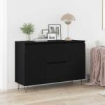 vidaXL Bufet cu sertar Stejar negru 101.5 x 35 x 70 cm Lemn compozit GartenMobel Dekor (862934) Comoda