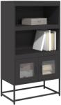 vidaXL Dulap înalt, negru, 68x39x123 cm, otel GartenMobel Dekor (853368) Comoda